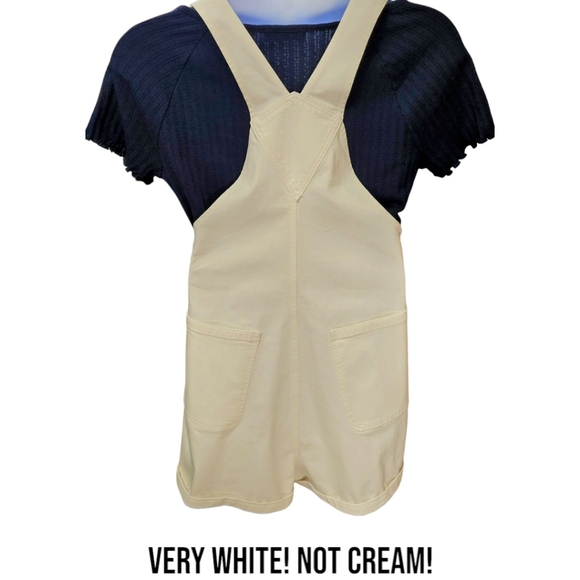 TORRID BRAND NEW Plus Size Lightweight White Denim Shorttall Jean Overall Shorts - Picture 12 of 16